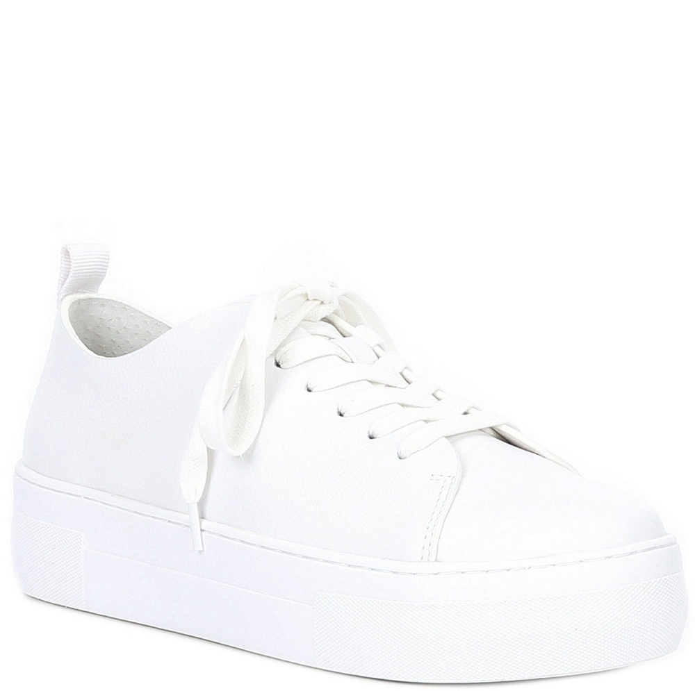 Deltan Chloe Leather Platform Sneakers Size 7.5